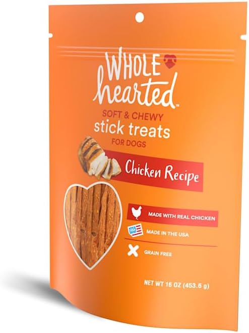 WholeHearted by Petco Grain Free Soft and Chewy Chicken Recipe Dog Stick Treats 16 oz