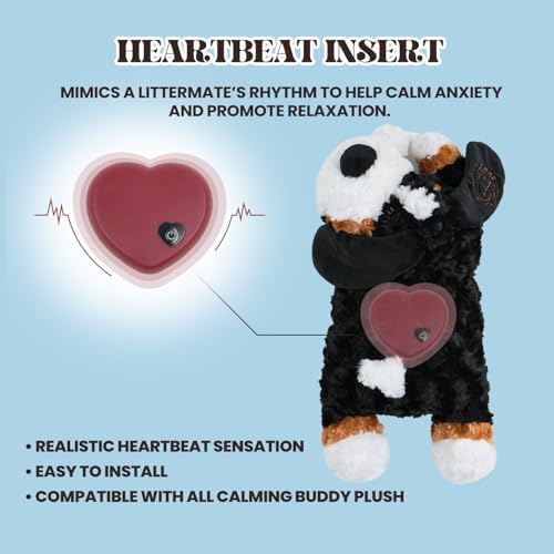 calming buddy™ -Teddy Heartbeat Puppy Toy with Reusable Heat Pack – Plush Puppy Comfort Toy for New Puppies, Sleep & Separation Support, New Puppy Essential
