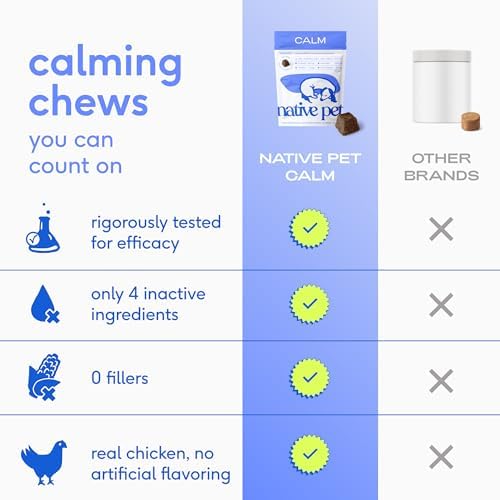 Native Pet Calming Chews for Dogs, Hemp, Melatonin, 90 Chews