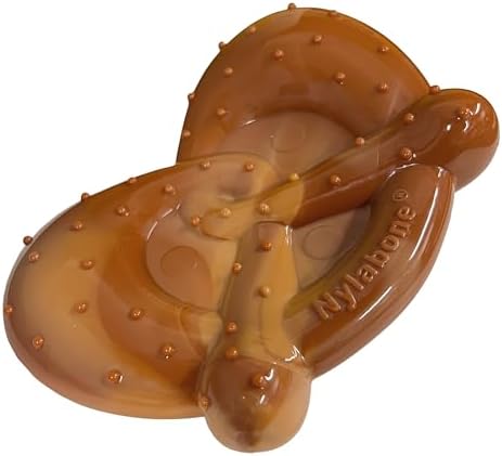 Nylabone Power Chew Pretzel Dog Chew Toy, X-Large | Bacon & peanut butter flavor, durable, long lasting, discourages destructive chewing, flavor throughout, for dogs 50+ lbs