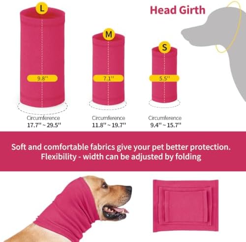 Nanaki Dog Calming Hoodie Dog Hematoma Ear Wraps for Dogs-Ear Protection | Grooming and Force Drying Dog Ear Protector,Dog Ear Muffs Head Warp For Fireworks Anxiety Relief,Ear Protection Head Cover