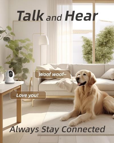 blurams Pet Camera 2K, Dog Camera with Phone App, 360° PTZ Indoor Cameras for Home Security Indoor, Color Night Vision, 2-Way Talk, Motion Detection&Tracking, Cloud&SD