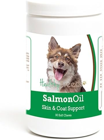 Healthy Breeds Finnish Lapphund Salmon Oil Soft Chews 90 Count, Brown