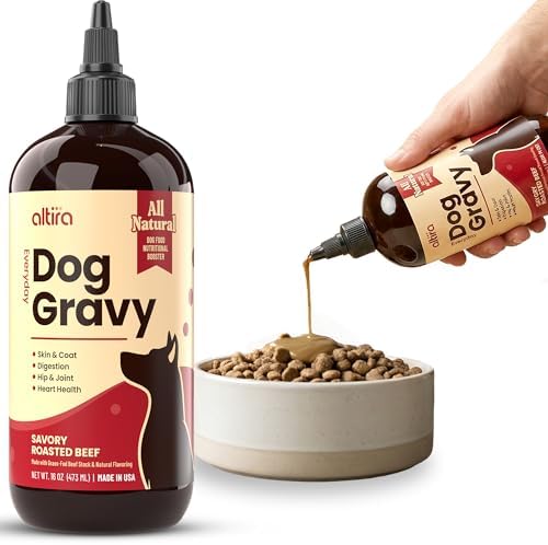 Dog Food Toppers for Dry Food - Savory Roasted Beef Wet Dog Food Topper with Glucosamine, MSM, Beef Bone Broth & Probiotics for Picky Eaters - Hip, Joint & Skin Support, 16 oz