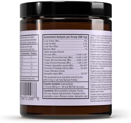 Bark & Whiskers Digestive Enzymes, Meat-Based Diet, 150 Scoops