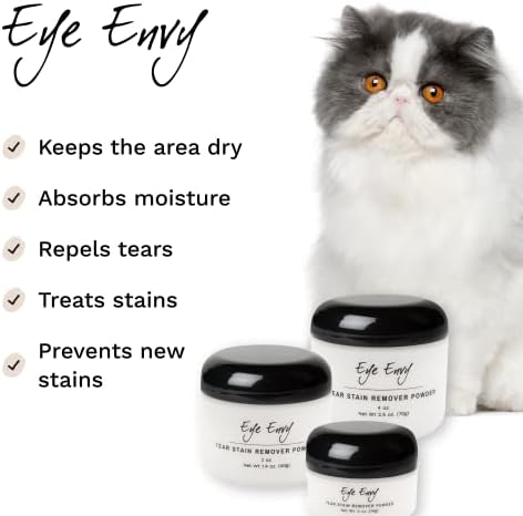 Eye Envy Tear Stain Remover Powder for Dogs and Cats, 0.5 oz