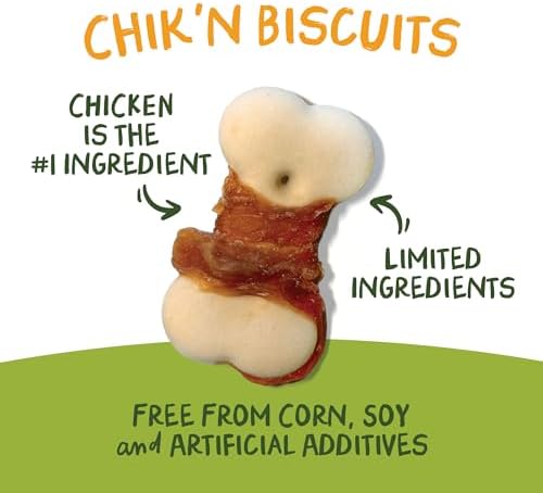 Pet 'n Shape Chik 'n Wrapped Biscuits – Jerky Dog Treats - 1 Pound