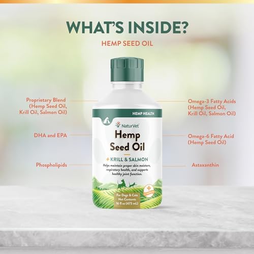 NaturVet Hemp Seed Oil Supplement for Dogs
