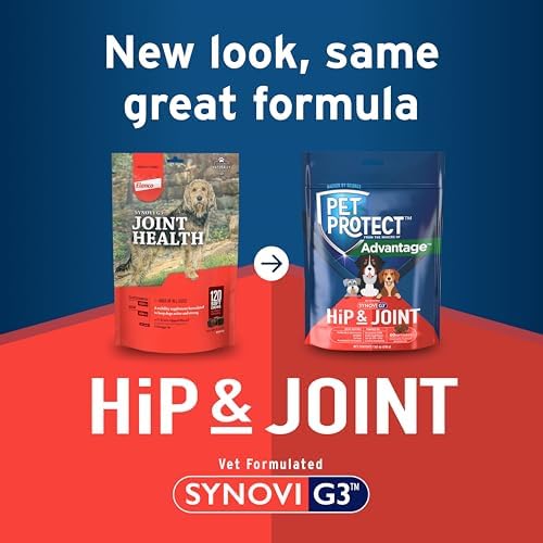 Pet Protect Hip & Joint Supplement for Dogs, Chicken Flavor 60ct