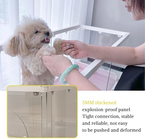 Acrylic Puppy Playpen, Safety Non-Slip Pet Gate, DIY Shape Combination for Indoor Use, Secure Transparent Dog Fence, 14-Piece Set