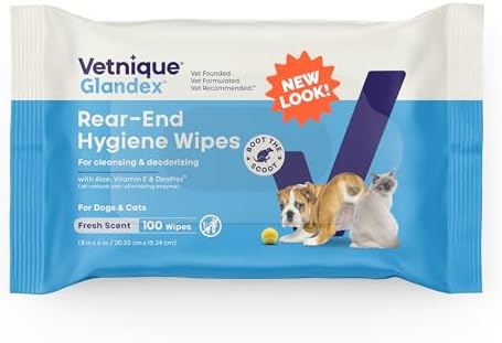 Glandex Anal Gland Hygienic Pet Wipes 100 Ct Advanced Vet-Strength Chews 30 Ct Bundle Dog Cleaning Wipes with Fresh Scent, Vet-Strength Anal Gland Supplement for Dogs with Extra Fiber