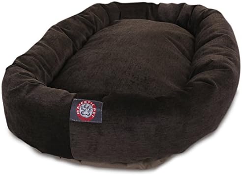 Majestic Pet Villa 52 Inch Shredded Memory Foam Dog Bed for X-Large Sized Dog 52x35x11 Inch–Orthopedic Pet Bed with Removable Washable Cover-Washable X-Large Puppy Mat with Head Support-Storm