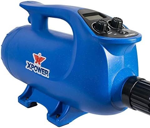 XPOWER B-8 Elite 4 HP Brushless Motor Professional Pet Grooming Dog Force Hair Dryer with Variable Speed and Heat