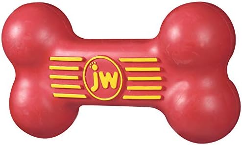 JW Pet Dog iSqueak Bone Dog Toy, Large, Assorted Colors (Pack of 2)