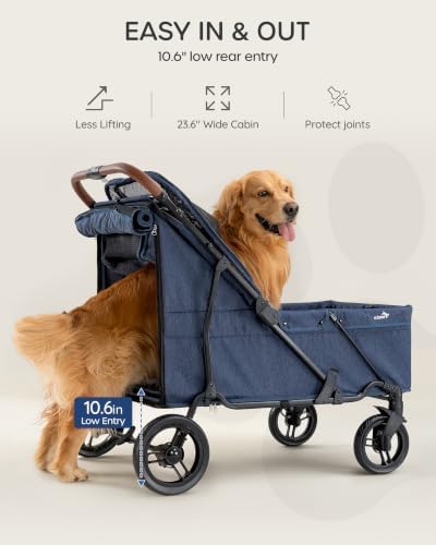 Large Dog Stroller - up to 170lbs, for Multiple Pets