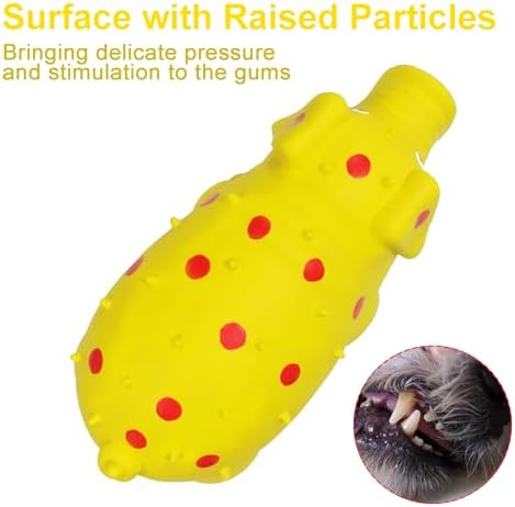 Squeaky Pig Dog Toy that Oinks, Latex Pig 7.3 in Grunting Dog Toys, Durable Dog Chewing Toys for Small Medium Large Dogs(Yellow, 1 Pcs)