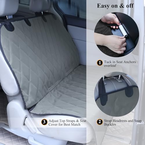 VIVAGLORY Pet Seat Protector - Grey, Standard