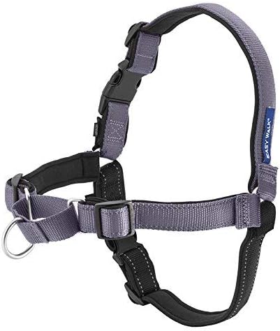 PetSafe Easy Walk Deluxe Dog Harness, No Pull Dog Harness – Perfect for Leash & Harness Training – Stops Pets from Pulling and Choking on Walks – Large, Steel
