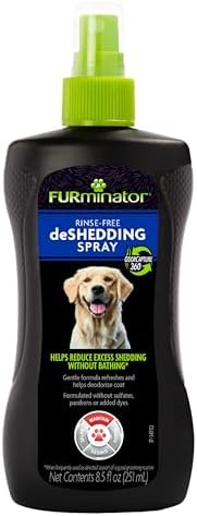 FURminator Rinse-Free deShedding Spray for Dogs, 8.5 oz | Reduces Shedding Without Bathing, Neutralizes Odors, No Sulfates Parabens Or Added Dyes