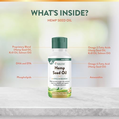 NaturVet Hemp Seed Oil Supplement for Dogs