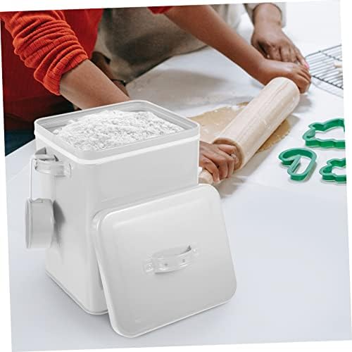 Dog Cat Food Holder Airtight Pet Food Storage Canister for Organizing Dry Food Treats Biscuits Stylish Farmhouse Design Compact Capacity