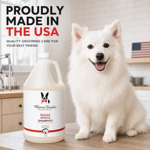 Warren London Magic Bright Whitening Dog Shampoo for White Coats, 1 Gallon