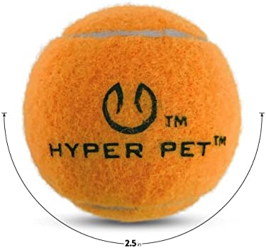 Hyper Pet Tennis Balls for Dogs (Safe Ball for Exercise and Training) Interactive Dog Toys work with Hyper Pet K9 Kannon K2 Dog Ball Launcher - 4 Pack 2.5" Orange | Interactive playthings that work with the K9 Kannon K2 launcher, made for training sess...