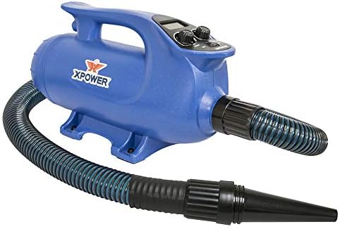 XPOWER B-8 Elite 4 HP Brushless Motor Professional Pet Grooming Dog Force Hair Dryer with Variable Speed and Heat