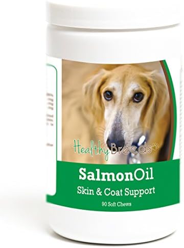 Healthy Breeds Sloughi Salmon Oil Soft Chews 90 Count, Brown