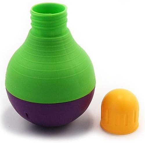 Starmark Bob-A-Lot Interactive Pet Toy, Large, Yellow/Green/Purple & Nina Ottosson by Outward Hound Dog Brick Interactive Treat Puzzle Dog Toy, Intermediate