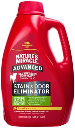 Nature's Miracle Advanced Dog Stain & Odor Eliminator, Severe Mess, 1 gal