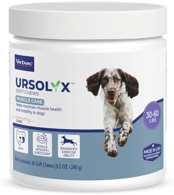 URSOLYX Soft Chews for Dogs, Medium Breed, Muscle Support, 60 Count