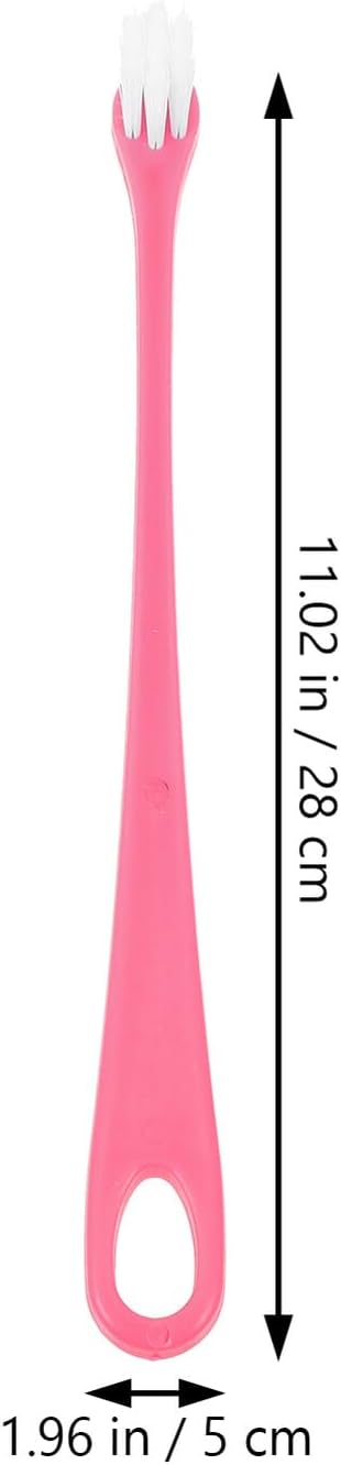 SEWACC 2Pcs Soft-Bristle Pet Toothbrush for Dogs and Cats Lightweight Oral Care Tool with Ergonomic Anti-Slip Handle Gentle Gum Massage and Teeth Cleaning for Pets