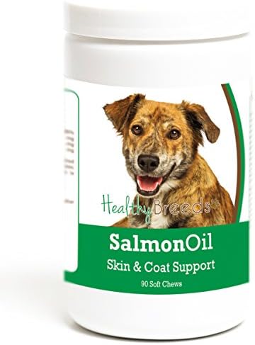 Healthy Breeds Plott Salmon Oil Soft Chews 90 Count, Brown