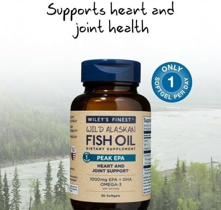 Wiley's Finest Wild Alaskan Fish Oil Peak EPA, 30 Count (Pack of 1)