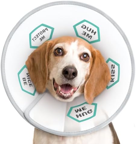Supet Dog Cone Collar After Surgery to Stop Licking: Adjustable Recovery Elizabeth Collar Alternative for Large Medium Small Dogs, Plastic Pet Head Neck Cone (XS)