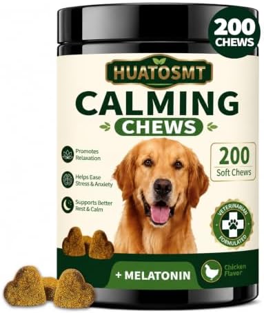 Dog Calming Chewable Tablets 200 Tablets Melatonin, Chicken