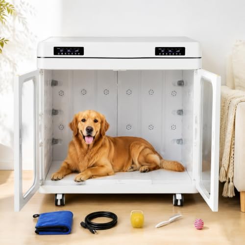 Automatic Pet Grooming Dryer Box, Drying Cabinet for Large Dog Up to 130lbs