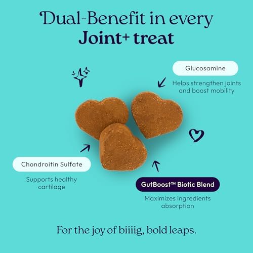 WellJoy Joint Dog Treat + Glucosamine, Chondroitin, GutBoost, 30ct