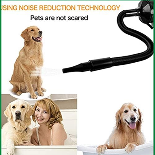 Dog Hair Dryer, High Velocity Pet Hair Force Dryer, Dog Grooming Dryer with Heater Dog Blow Dryer for Small Medium Large Dogs Cats Pets,Black