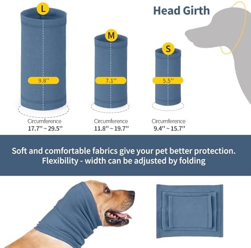 Nanaki Dog Calming Hoodie Dog Hematoma Ear Wraps for Dogs-Ear Protection | Dog Fireworks Ear Muffs Dog Head Warp Anxiety Relief,Dog Head Cover for Grooming and Force Drying Dog Ear Protector for Noise