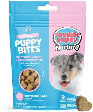 Snuggle Puppy Puppy Bites Gut Health, Dog Probiotics, 60 Soft Chews