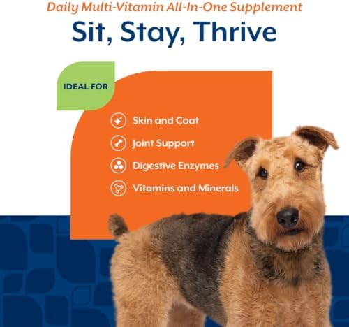 NaturVet All-in-One Multivitamin for Dogs Scoopable Food Topper - 11oz | Dog Vitamins and Supplements for Joint Support, Digestion, Skin & Coat Care & Immune, 11oz
