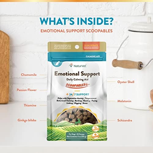 NaturVet Emotional Support Scoopables for Dogs Food Topper - 11oz