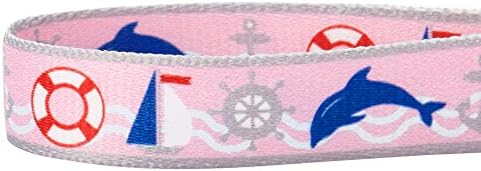 Blueberry Pet Essentials 5 Patterns Smart Chic Bon Voyage Ocean Scenery Dolphin Designer Adjustable Dog Collar, Large, Neck 18"-26"