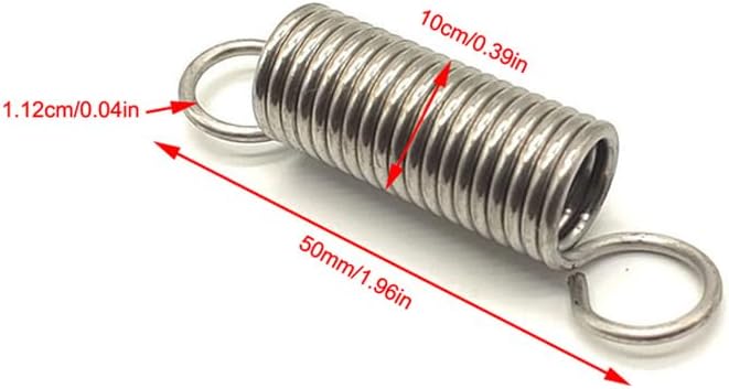 2 Pack Pooper Scooper Spring Replacement 50mm Length Durable Tension Springs with Dual Hook for Non-Breakable Dog Pooper Scooper Folding Dog Poop Scoopers Non-Breakable Gravel Pick Up Shovel
