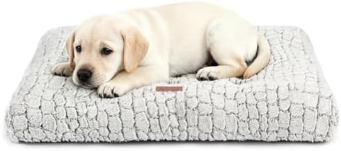 Dog Bed Crate Pad for Small Dogs 24"x18" Coffee