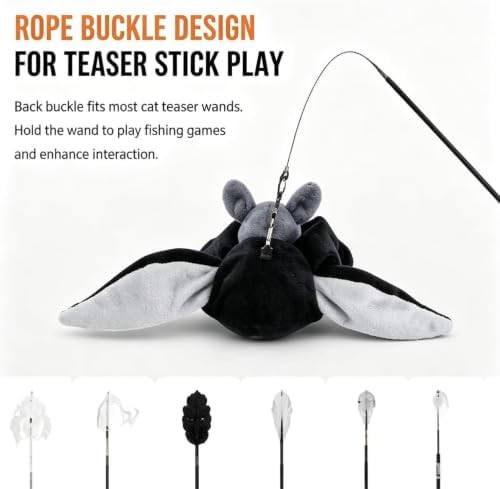 Flying Bat Dog Toy,Flying Bat Toy for Dogs & Cats，1PCS | Flapping Bat Toy with Chirping Engages Cats and Dogs,Mimics Real Flying Motion,Flapping Wings Interactive Pet Toy