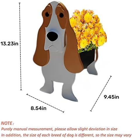 Basset Hound Dog Planter Pots, Animal Shaped Flower Pot