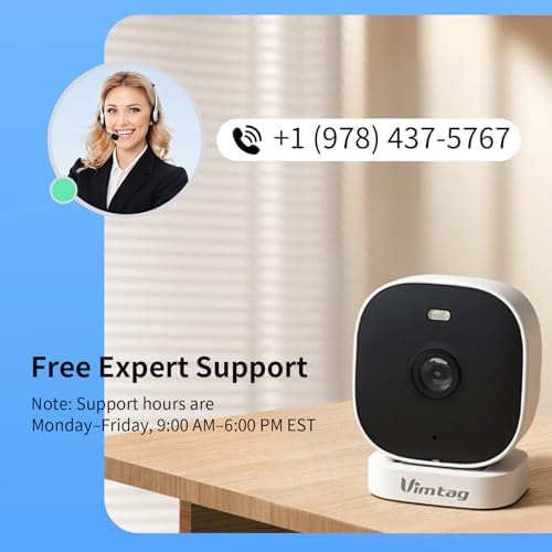VIMTAG 2.5K Cameras for Home Security Outdoor/Indoor, Color Night Vision Security Camera for Baby/Pet/Dog/Nanny, Light/Siren, Motion Detection, 2-Way Audio, Work with Alexa, Cloud/Card Storage, 2Pcs